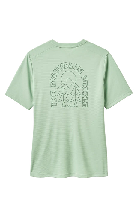 Rab Women's Force Cirque Tee in Fig Green - back