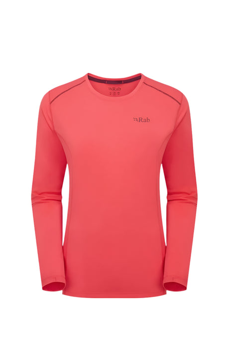 Rab Women's Force LS Tee in Hibiscus - Front