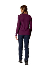 Rab Women's Force LS Tee in Mulberry (Reference) - Back