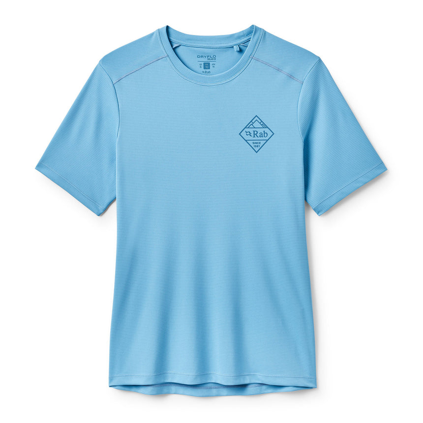Rab Women's Force Stamp Tee in Bluebird - front