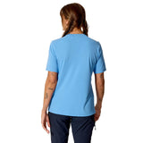 Rab Women's Force Stamp Tee in Bluebird - stamp graphic detail