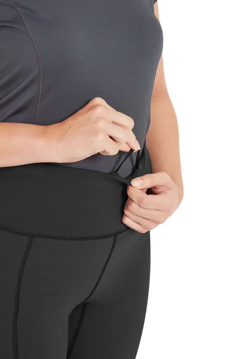 Rab Women's Incline AS Tights in Black - hip pocket detail
