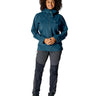 Rab Women's Kangri GORE-TEX Jacket in Tempest Blue - Front Worn Full Length