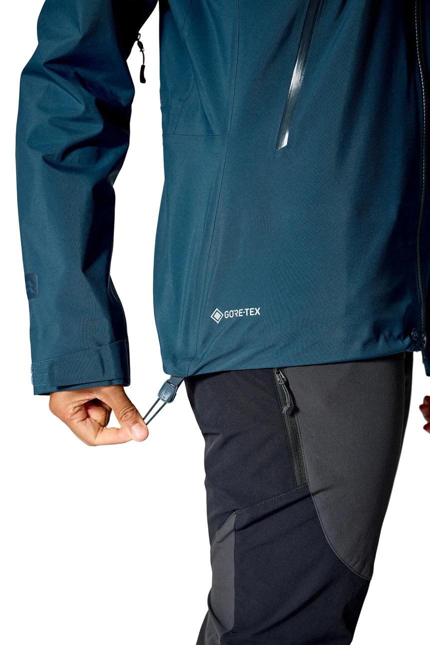 Rab Women's Kangri GORE-TEX Jacket in Tempest Blue (Reference) - GORE-TEX Badge Detail