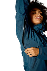 Rab Women's Kangri GORE-TEX Jacket in Tempest Blue (Reference) - Underarm Vent Detail