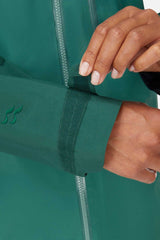 Rab Women's Latok Mountain GORE-TEX Pro Jacket in Greenslate/Eucalyptus - cuff detail