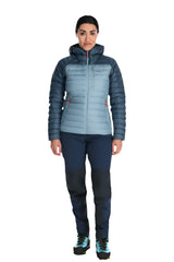Rab Women's Microlight Alpine Down Jacket in Orion Blue (Reference) - Worn, Full Length
