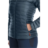 Rab Women's Microlight Down Jacket in Twilight Blue (Reference) - Hip Pocket Detail