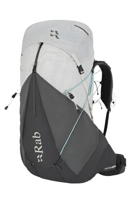 Rab Women's Muon ND50L Hiking Pack in Pewter/Graphene - Front View