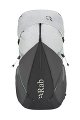 Rab Women's Muon ND50L Hiking Pack in Pewter/Graphene - Top View