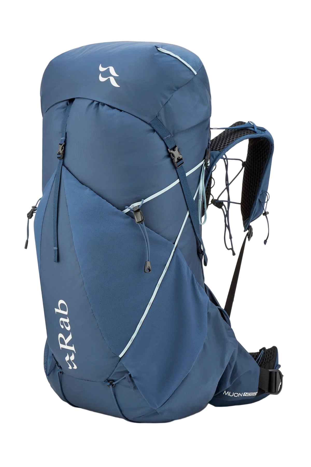 Rab Women's Muon ND50L Hiking Pack in Tempest Blue - Front View