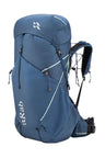 Rab Women's Muon ND50L Hiking Pack in Tempest Blue - Front View