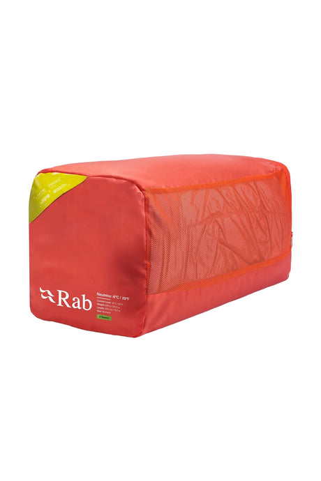 Rab Women's Neutrino Down Sleeping Bag (-6°C/20F) in Zinc/Dark Pollen - Stuff Sack