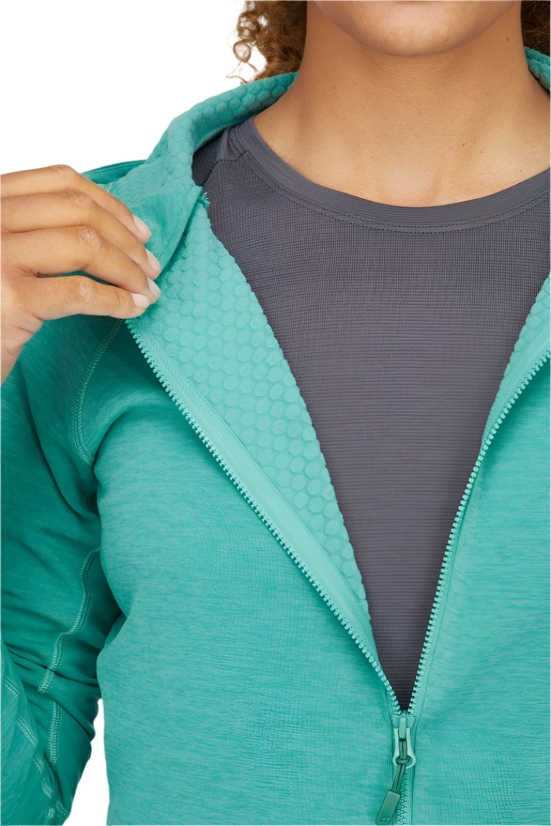 Rab Women's Nexus Hoody in Glacier Blue - hood detail