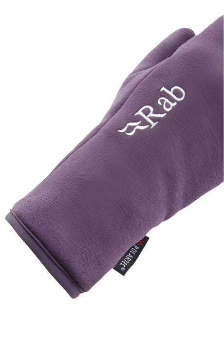 Rab Women's Power Stretch Contact Gloves in Fig (Reference) - Cuff Detail