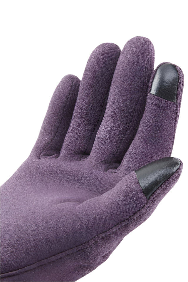 Rab Women's Power Stretch Contact Gloves in Fig (Reference) - Palm Detail