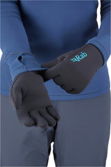 Rab Women's Power Stretch Pro Gloves in Black - worn, cuff detail