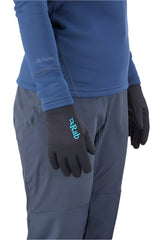 Rab Women's Power Stretch Pro Gloves in Black - worn