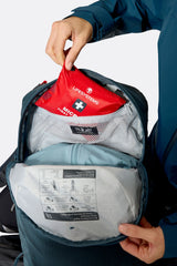 Rab Women's Protium ND18L Day Pack in Orion Blue - Rain Cover Detail
