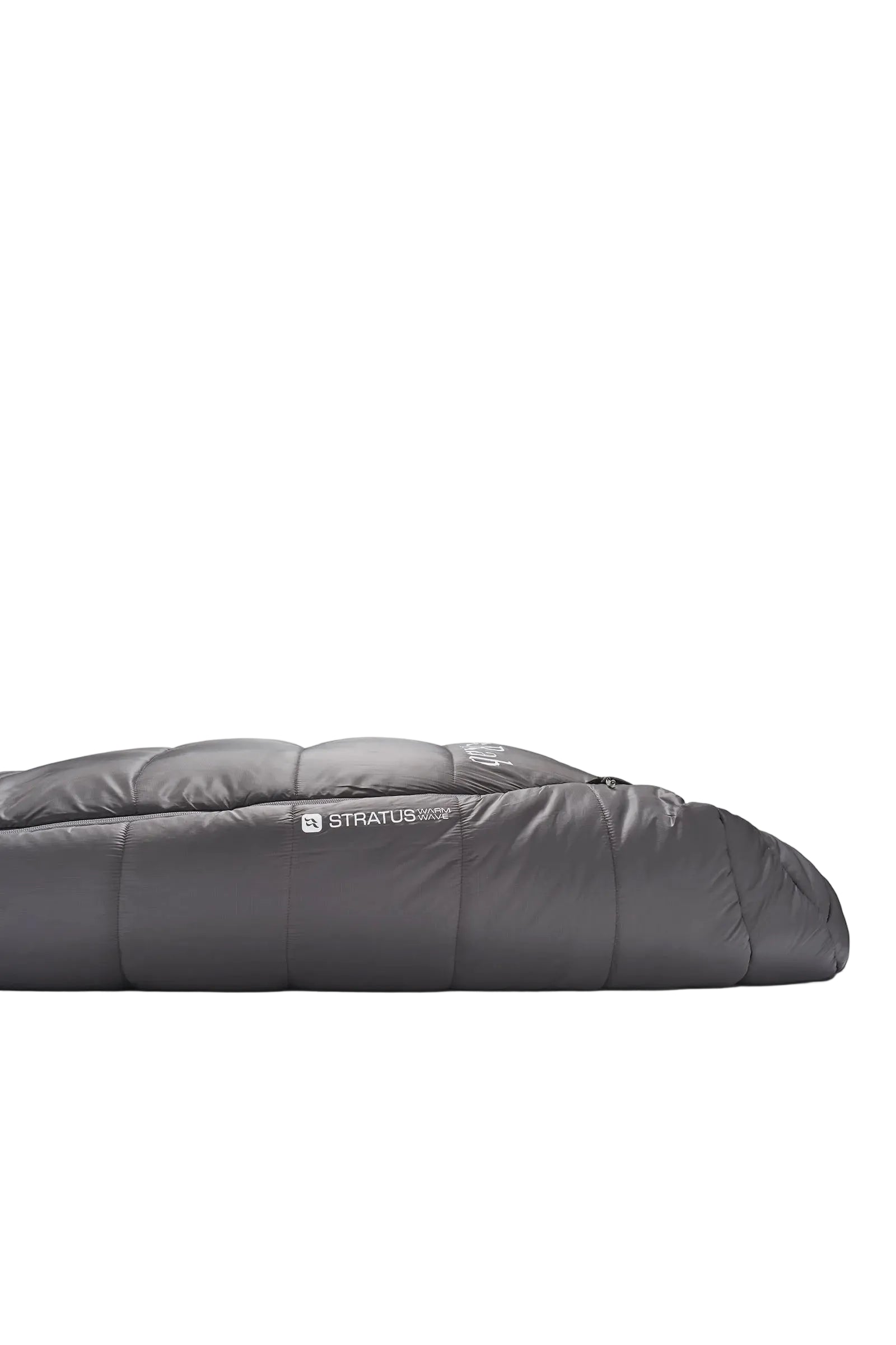 Rab Women's Radeon Synthetic Sleeping Bag (-12°C/10F) in Dark Fig Green/Graphene - packed size, side