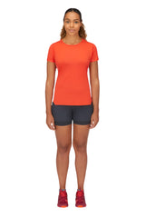 Rab Women's Sonic Ultra Tee in Red Grapefruit/Reef - Front Angle