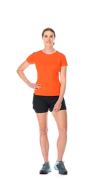 Rab Women's Sonic Ultra Tee in Red Grapefruit/Reef - Front