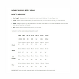 Rab Women's Stance Vintage Tee sizing chart