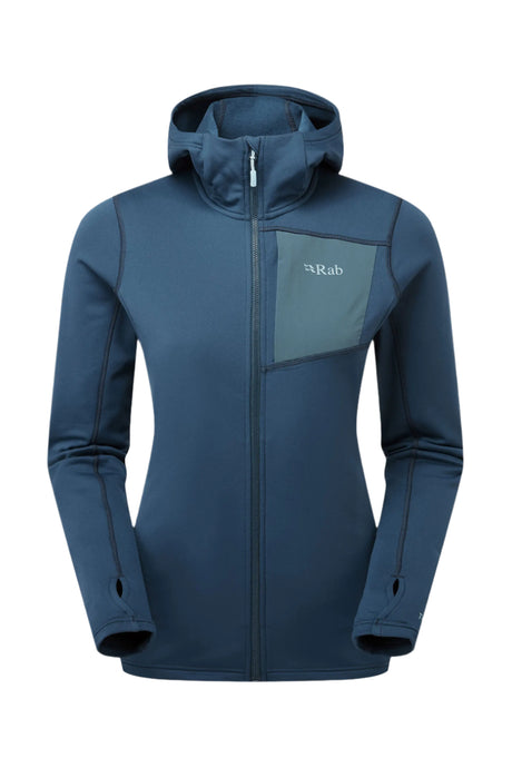 Rab Women's Superflux Hoody in Tempest Blue - front
