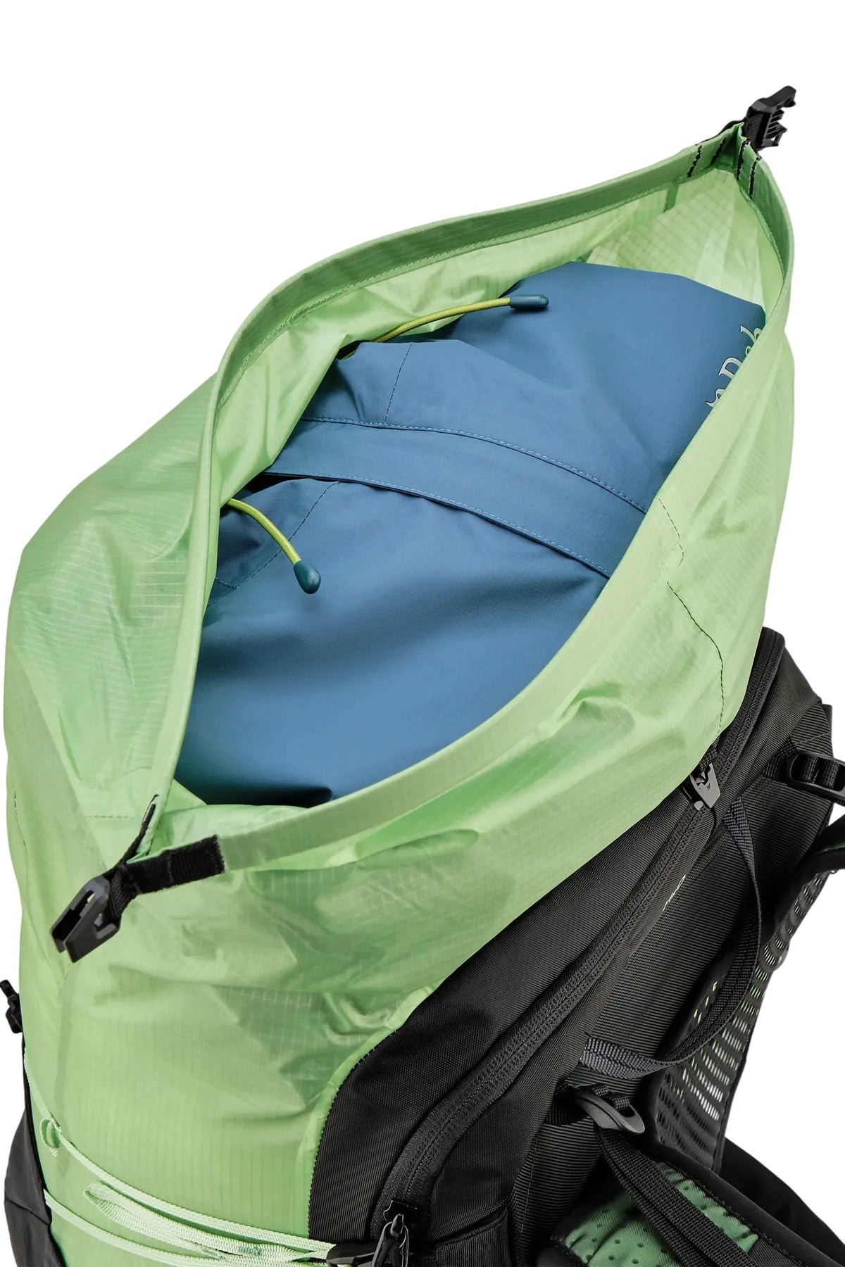 Rab Women's Syclon XP ND 28L Waterproof Pack in Black/Dark Fig Green - Front Standalone