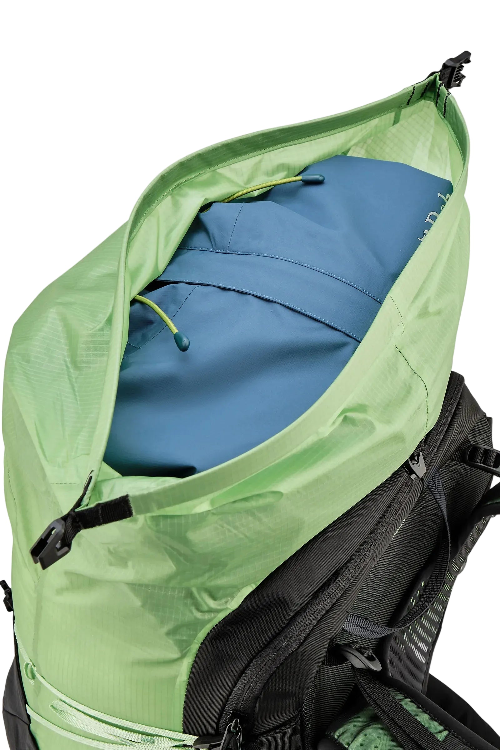 Rab Women's Syclon XP ND 28L Waterproof Pack in Black/Dark Fig Green - Front Standalone