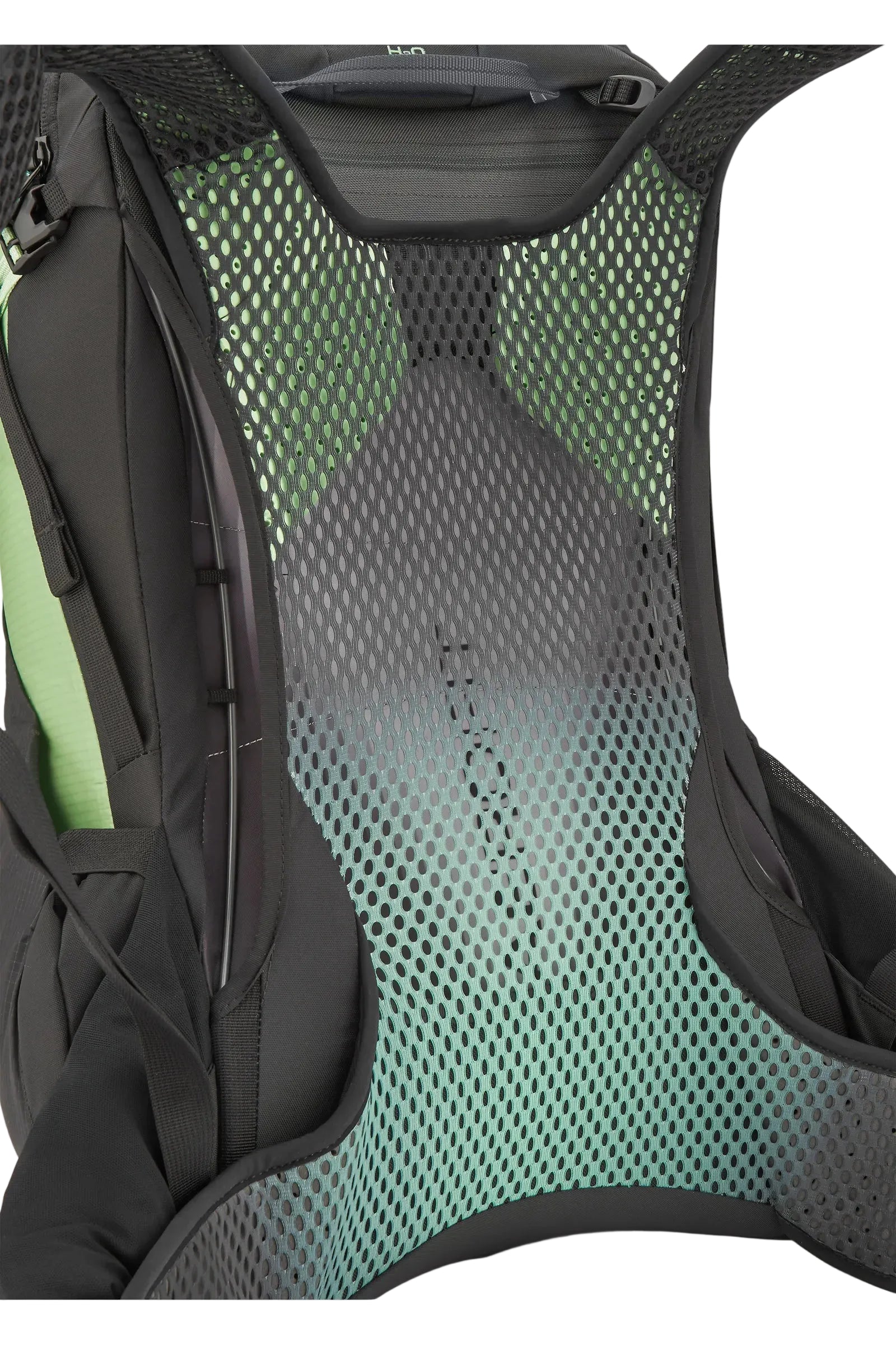 Rab Women's Syclon XP ND 28L Waterproof Pack in Black/Dark Fig Green - Side Detail
