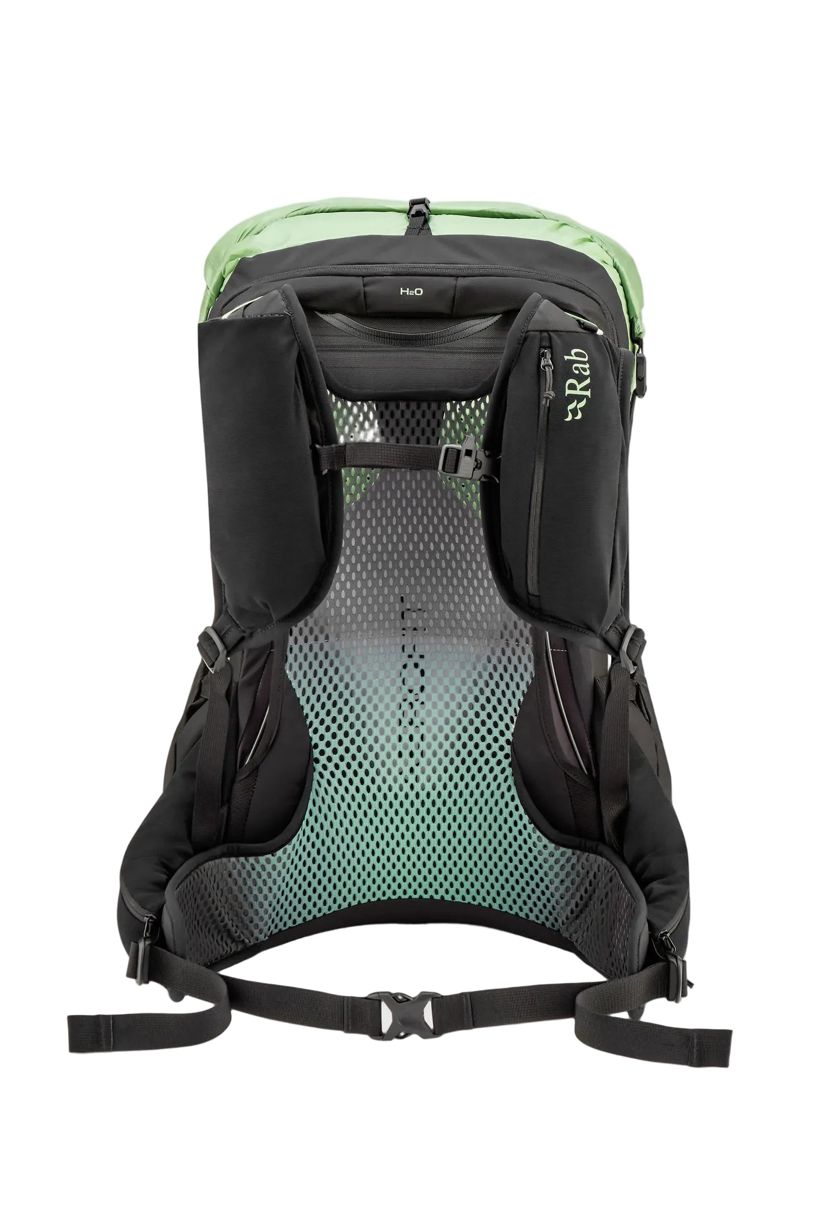 Rab Women's Syclon XP ND 28L Waterproof Pack in Black/Dark Fig Green - Side Standalone