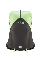 Rab Women's Syclon XP ND 38L Waterproof Pack in Black/Dark Fig Green - Back Standalone