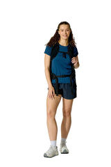 Rab Women's Syclon XP ND 38L Waterproof Pack in Black/Dark Fig Green - Front View On Model 3