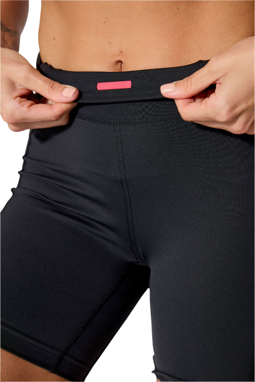 Rab Women's Talus Tight Running Shorts in Black - waistband detail