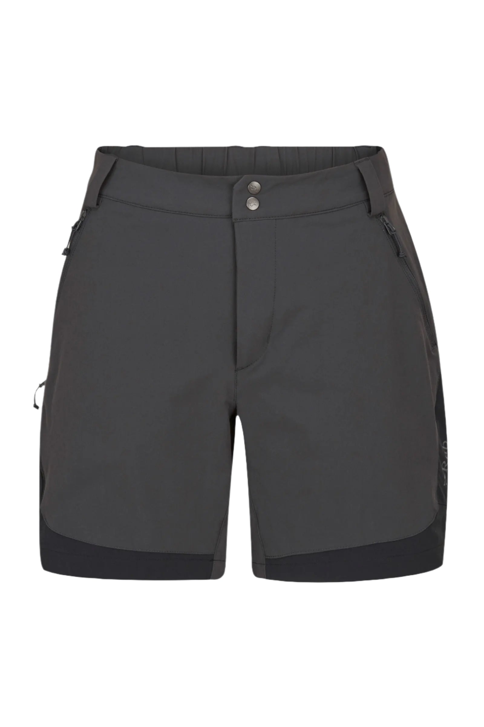 Rab Women's Torque Mountain Shorts in Anthracite/Black - front