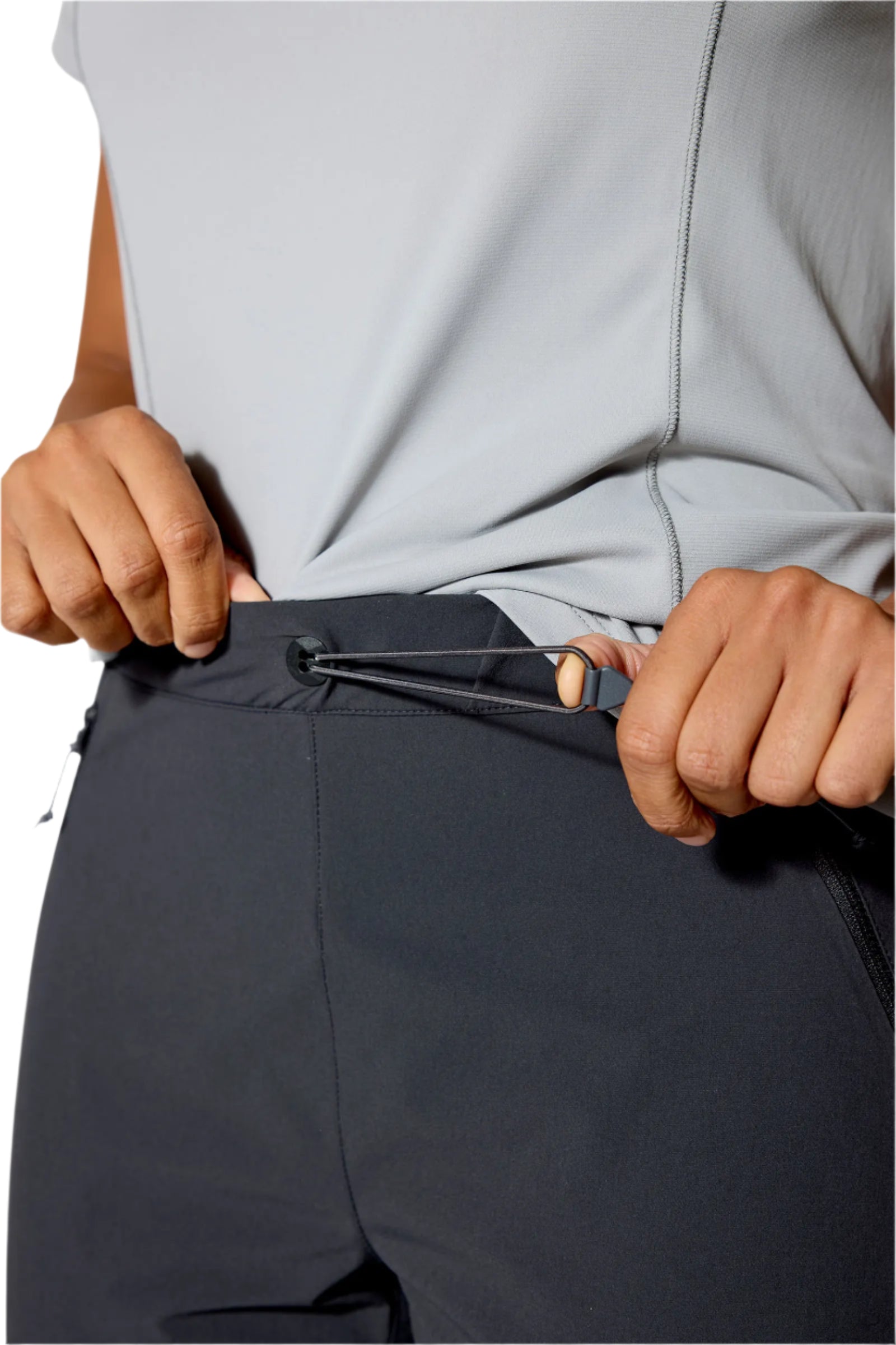 Rab Women's Torque Pants in Black - Zip Detail