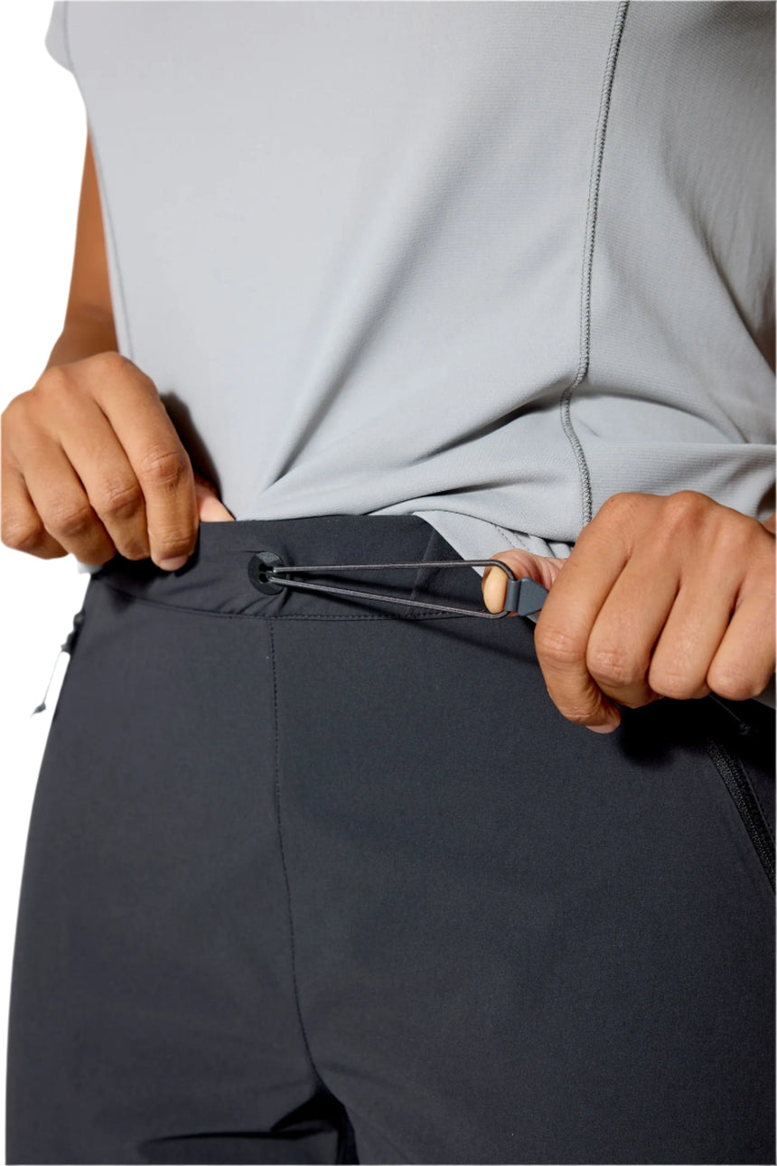 Rab Women's Torque Pants in Black - Zip Detail