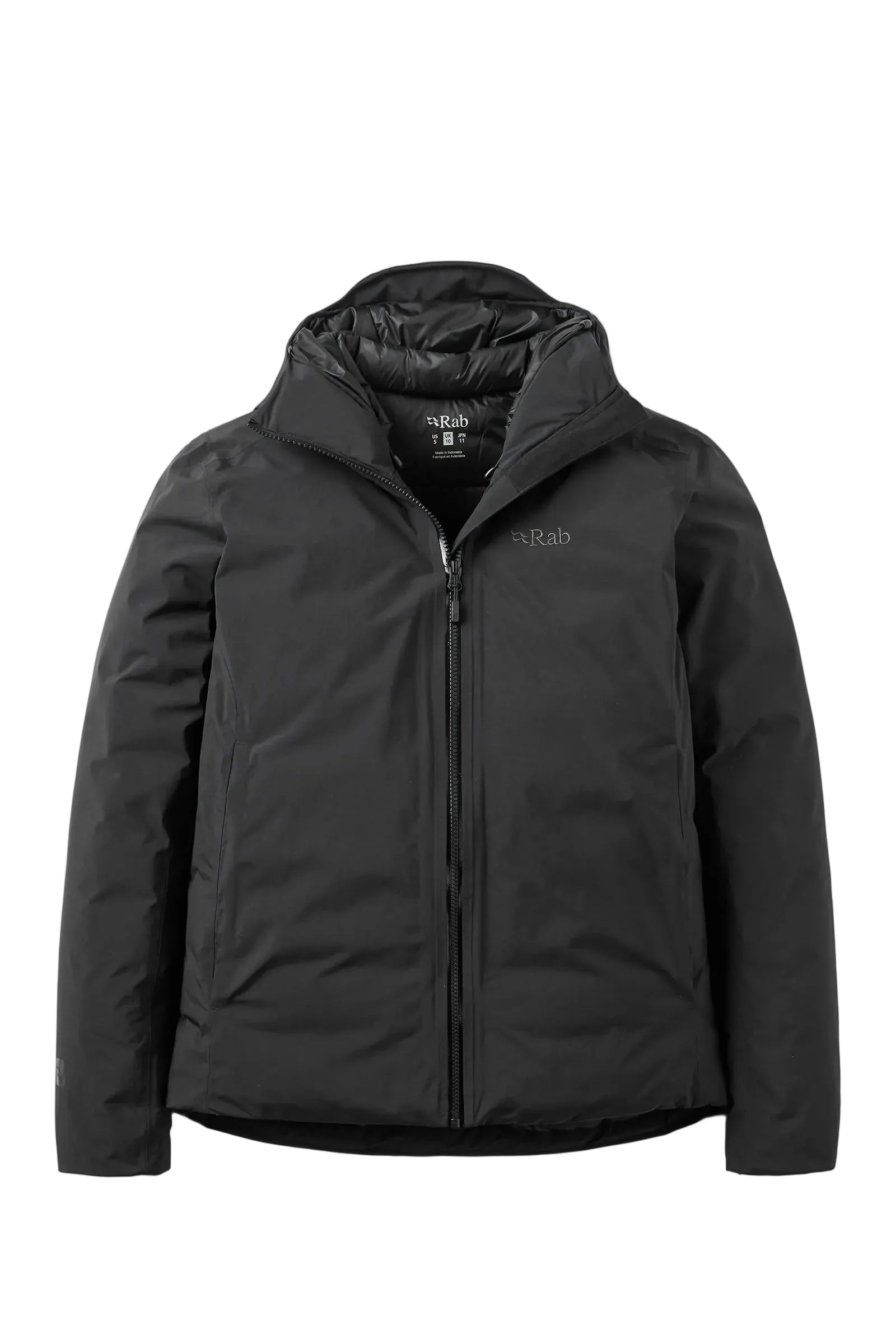 Rab Women's Valiance Waterproof Down Jacket in Black - front