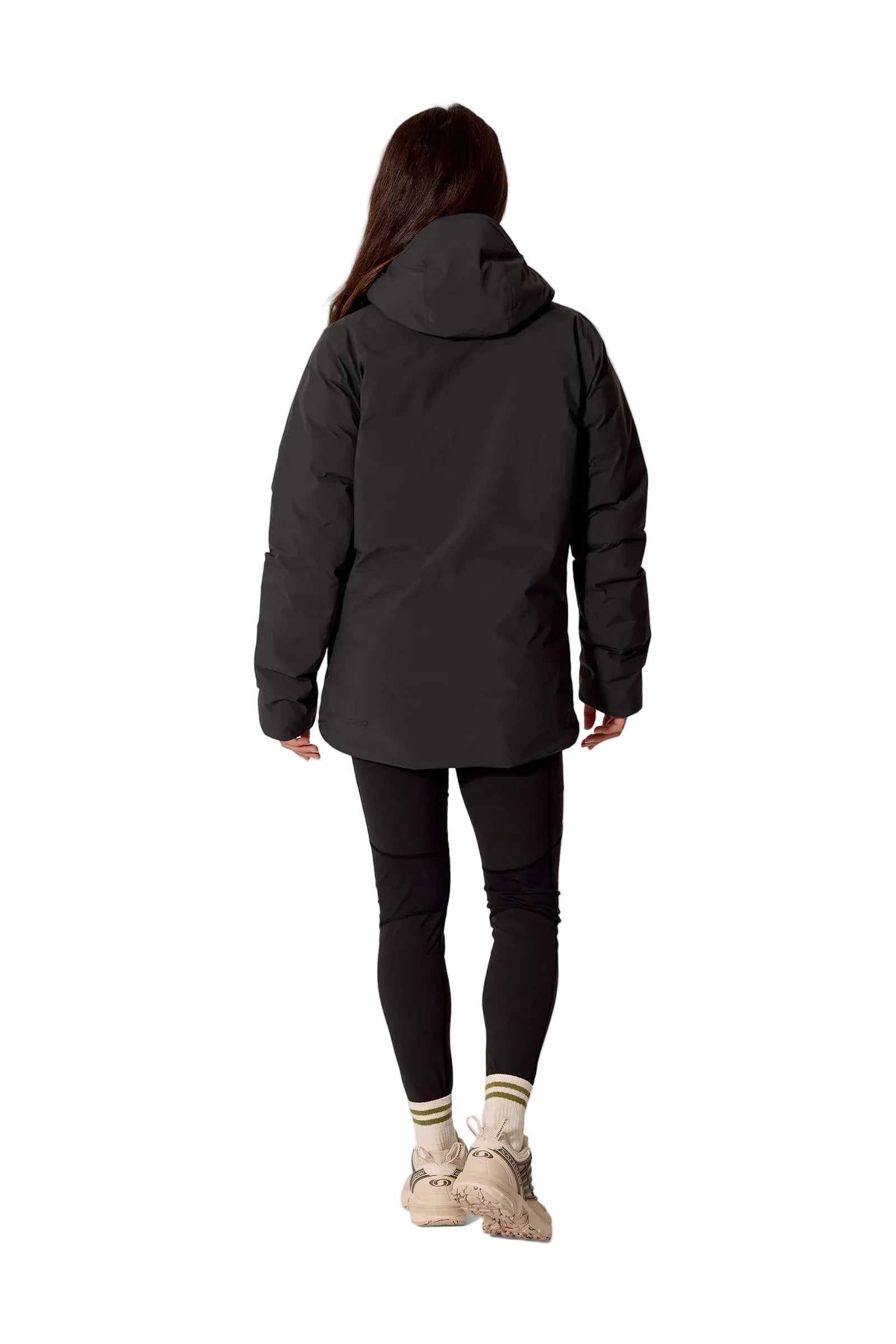 Rab Women's Valiance Waterproof Down Jacket in Black - worn
