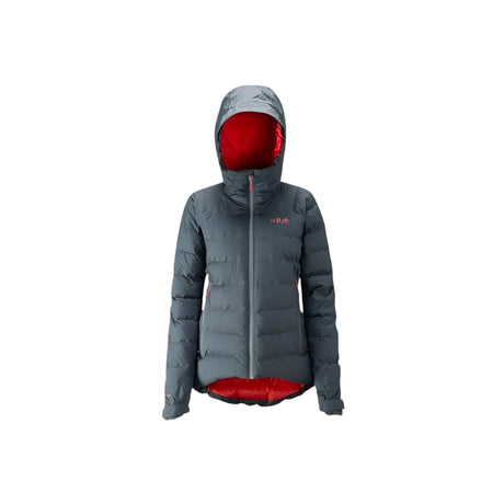Rab Women's Valiance Waterproof Down Jacket in Steel - front