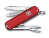 Red Swiss Army knife with open tools on a white background