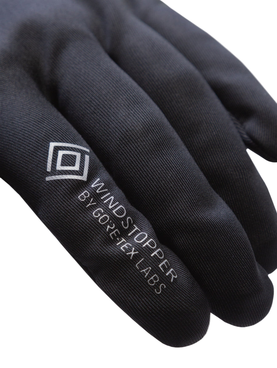 Ronhill GORE-TEX® Windstopper Glove in All Black - GORE-TEX Windstopper branding detail