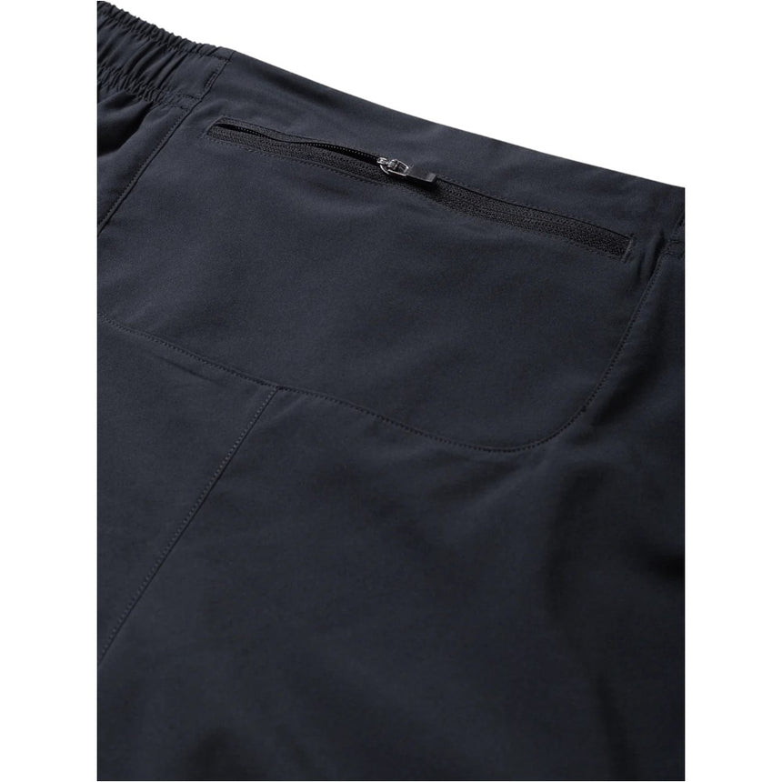 Ronhill Men's Core 5" Twin Short in All Black - secure pocket detail