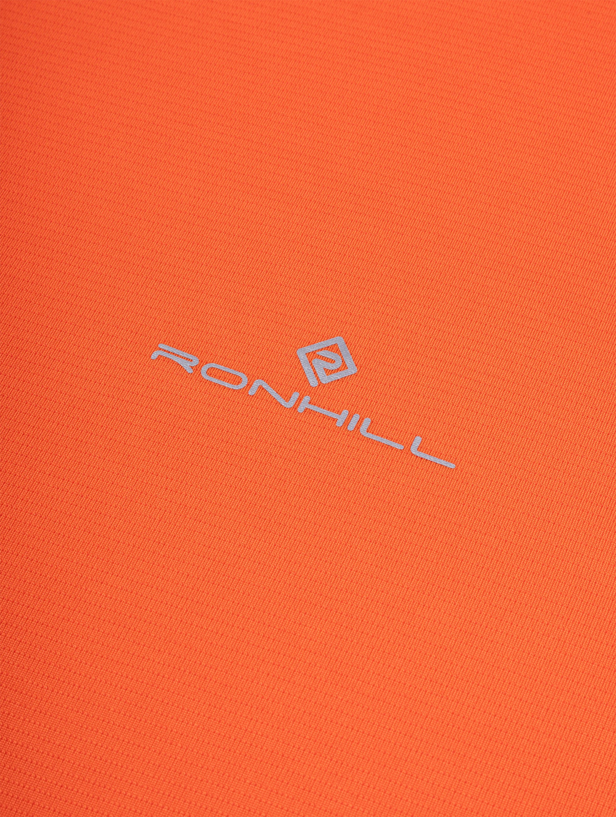 Ronhill Men's Core L/S Tee in Ronhill Red - logo detail