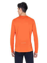 Ronhill Men's Core L/S Tee in Ronhill Red - worn, back