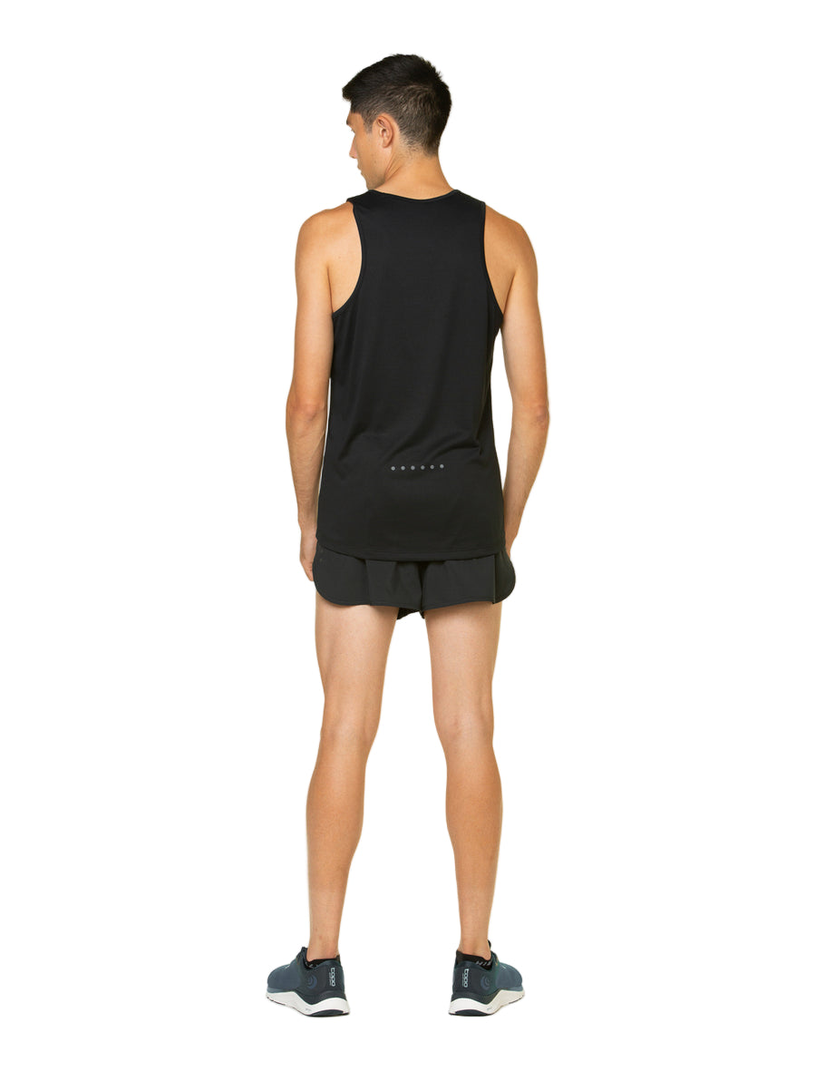 Ronhill Men's Core Racer Short in Black/Bright White - worn, back