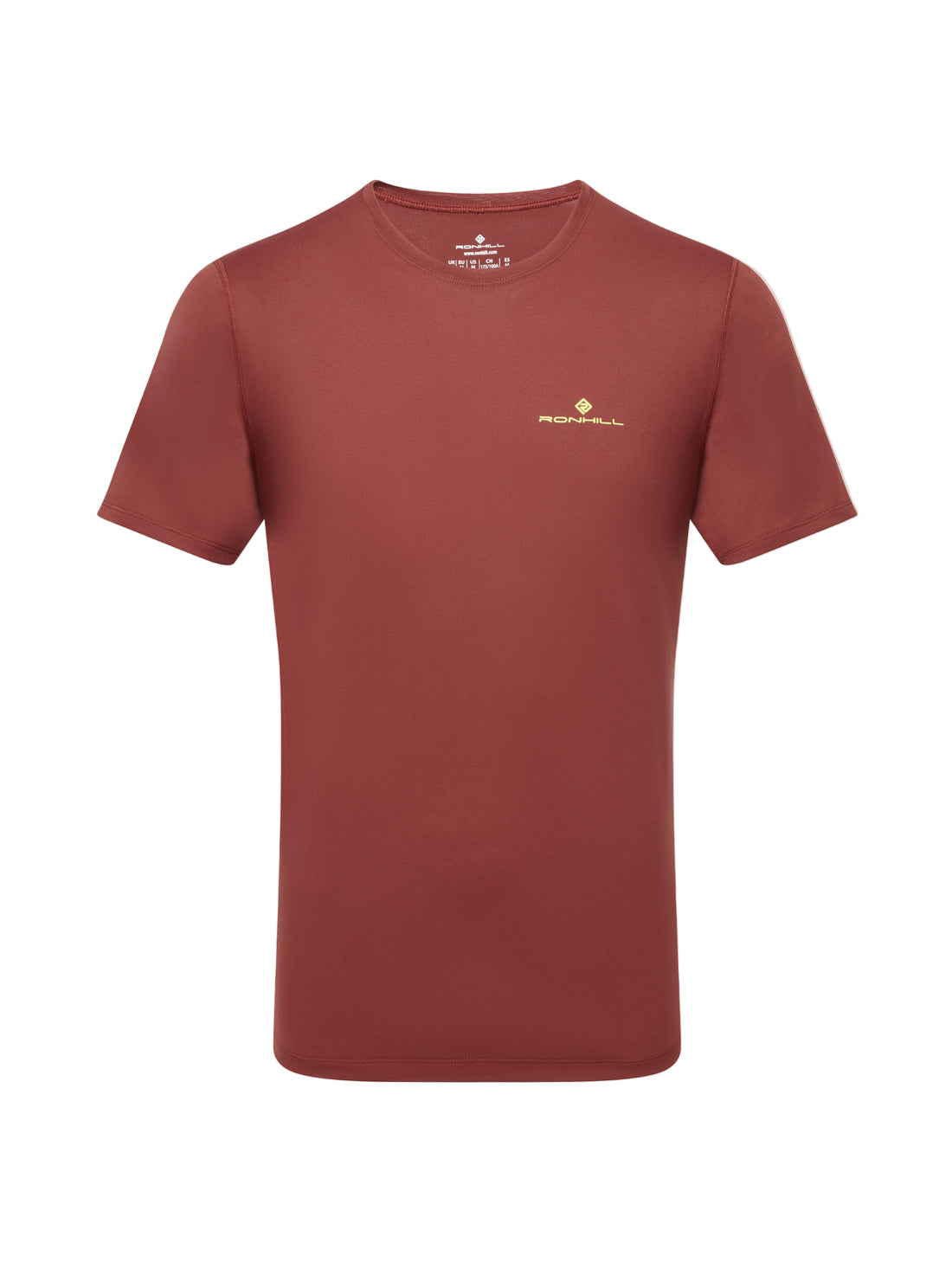 Ronhill Men's Core S/S Tee in Chestnut/Acid - front