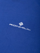 Ronhill Men's Core S/S Tee in Dark Cobalt/Bright White - logo detail