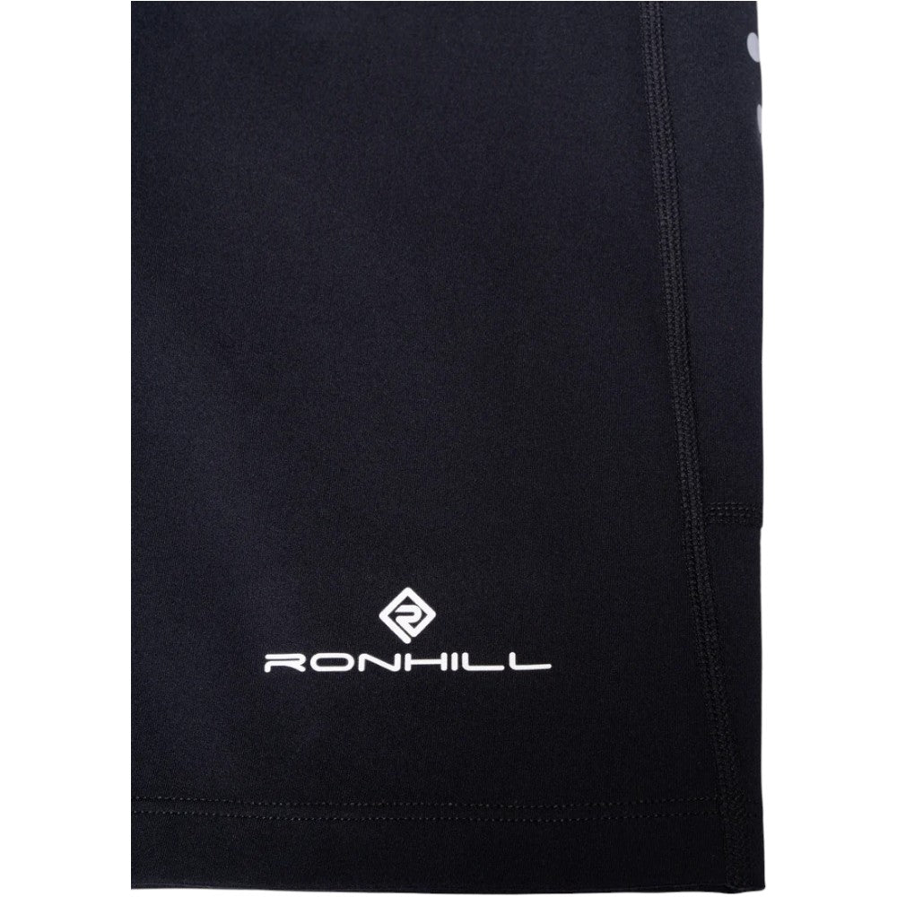 Ronhill Men's Core Stretch Short in All Black - logo detail